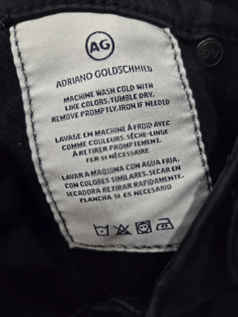 ADRIANO GOLDSCHMIED The Prima Crop Cigarette Crop Black Jeans SIZE 28